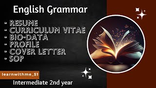 ResumeCVBiodataSOPinter2ndyearenglish grammar [upl. by Lilah]