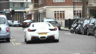 Ferrari 458 Italia accelerate and downshift in London [upl. by Vinn]