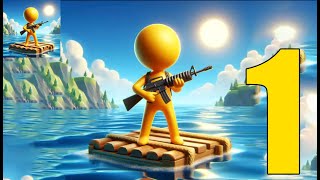 Raft Hero  Build Your Raft And Defend Yourself Against Pirates RaftHeroGameplay [upl. by Maritsa612]