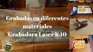 Pruebas en grabadora cortadora laser de tubo de co2 40W k40 [upl. by Monia]