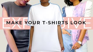 10 Upcycles to Make Your TShirts Look Expensive  Designer Thrift Flips [upl. by Yztim763]