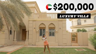 INSIDE A 200000 LUXURY VILLA WITH A PRIVATE BEACH  PALM JUMEIRAH ISLAND DUBAI [upl. by Bish]