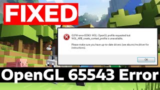 How To Fix Minecraft OpenGL 65543 Error [upl. by Scoville241]