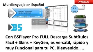 Con BsPlayer Pro Descarga Subtítulos Fácil  KeyGen  Paquete de Skins 🎁 [upl. by Onaireves]