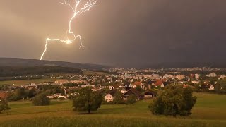 1 September 2024  Gewitter Schälchlihoger Urdorf  1958  2223 Uhr [upl. by Marba]