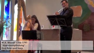 WA Mozart  Abendempfindung Dejan Gavricflute Silke Aichhorn harp [upl. by Icaj]