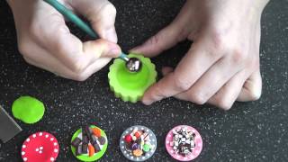 Tutorial Fimo Miniatur Teller modelieren mit Hilfe einer Silikonform [upl. by Gnem34]