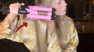 Alure Three Barrel Curling Iron Wand Hair Waver with LCD Temperature Display [upl. by Forras500]