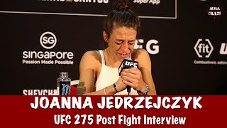 Full Joanna Jedrzejczyk UFC 275 Post Fight Interview Reacts to KO loss over Zhang Weili [upl. by Alejandra]