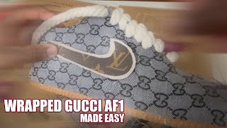 HOW TO CUSTOMIZE AIR FORCE 1 WITH FABRIC  FULL TUTORIAL WITH MATERIALS LIST [upl. by Varuag38]