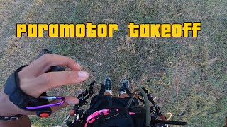 Paramotor takeoff POV [upl. by Namlak]