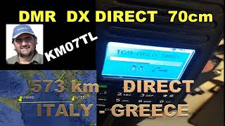 DMR DIRECT MAS DE 570 km WITH 5 WATTS in 70 cm  ITALY  GREECE  DE IW9ARO  SV1EBS [upl. by Rex]