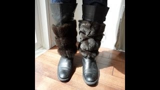 How to make fur boot cuffs  OWIMO Design Upcycling [upl. by Sanford]