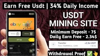 New Usdt Earning Site  Earn Free Usdt  Best Usdt Investment site  New Trx Earning Site 2024 [upl. by Coletta]