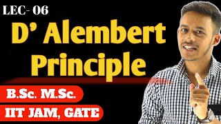 LEC06 d Alembert Principle  d Alembert Principle Examples  msc bsc [upl. by Seigel]