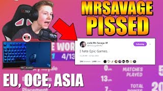 MrSavage FURIOUS After NOT Qualifying amp RAGES At EPIC [upl. by Aicatan]