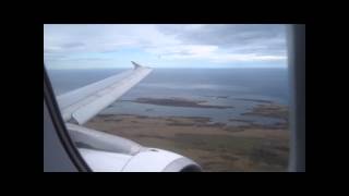 LAN A320 approach to Mount Pleasant Falkland Islands [upl. by Laertnom]