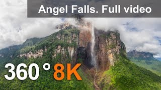 360° Angel Falls Venezuela Aerial 8K video [upl. by Salohci]