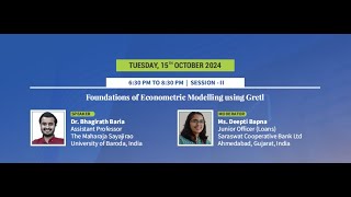 Foundations of Econometric Modelling using Gretl [upl. by Irab]