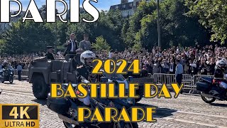 🇫🇷PARIS 4K HDR quot2024 BASTILLE DAY PARADE IN PARISDÉFILÉ DU 14 JUILLETquot 4K60F HDR 11JULY2024 [upl. by Pack]