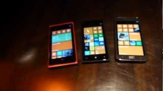 Nokia Lumia 920  HTC 8X  Samsung Ativ S Windows Phone 8 Geräte im Vergleich [upl. by Silohcin354]