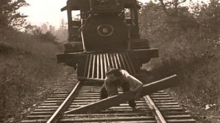 Buster Keaton  Clearing the railroad ties [upl. by Ahsaek]