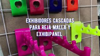 Exhibidores cascadas para reja malla y exhibipanel [upl. by Harrod]