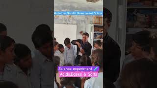 🧪 Litmus test 👨‍🔬  Acid Bases amp Salts  mggsscience practical shorts ytshorts [upl. by Anaj]