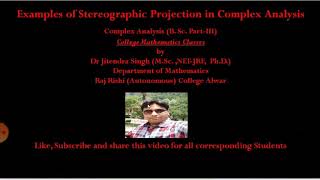 Examples of Stereographic Projection in complex Analysis [upl. by Eyaf]