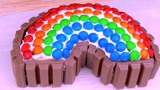 KIT KAT amp MampM RAINBOW CAKE  How to video [upl. by Sidonius]