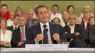 Sarkozy gèle la fermeture des classes en 2012 [upl. by Shewmaker392]