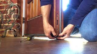 quick replacement of lower flush bolt on French door double door [upl. by Maurreen]