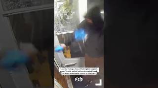 Security footage Suspects shout ‘Seattle police’ in attempted breakin as homeowner shoots at them [upl. by Kristos900]