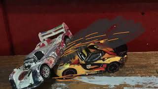 Walt Disney Plus Cars 2 Crash Scene Movie Remake Stop Motion [upl. by Anrim171]