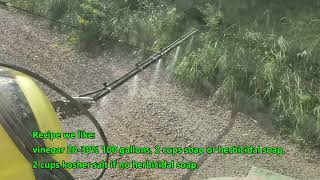 Natural Recipe for Spraying Driveway Weeds on the Farm [upl. by Kinnie]