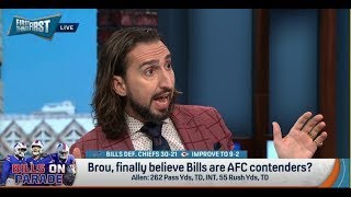 FIRST THINGS FIRST  Nick Wright SHOCKS Josh Allen Is The GREATEST Running QB Of All Time  Bills [upl. by Eldnik]