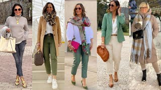 Letest cold weather outfits For women Over 4050  Winter Business casual outfits for women [upl. by Lay]