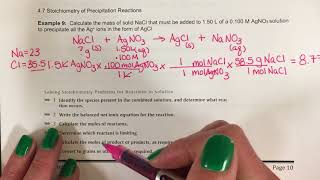 46 Solution Stoichiometry for Precipitation Reactions [upl. by Halverson661]