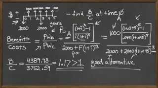 Benefit Cost Ratio  Engineering Economic Analysis  one cash flow diagram [upl. by Rissa]