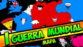 I GUERRA MUNDIAL 💥 Mapa y explicación 19141918 [upl. by Raphaela607]