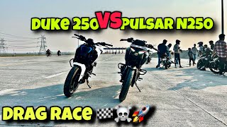 DRAG RACE N250 VS DUKE250 KTM POWER IS BEST❤️ [upl. by Kecaj21]