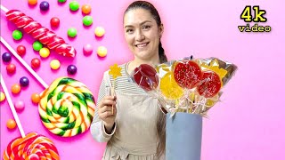 Making Lollipops Sugar Free On A Stick With Your Hands At Home  Delicious and Easy [upl. by Nirihs]