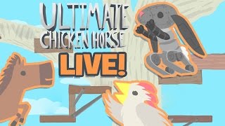 DONKEY amp CHICKEN FUN  Ultimate Chicken Horse  Livestream [upl. by Euqitsym853]