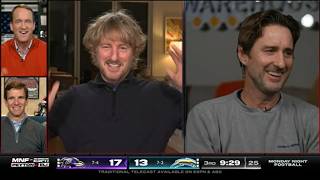 WOW 😮 Owen Wilson grades Eli Mannings attempt at his ICONIC line YOU NAILED IT 🤣  ManningCast [upl. by Agle]