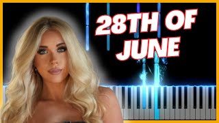 28th of June Megan Moroney Piano Tutorial Sheet Music [upl. by Dulcy]