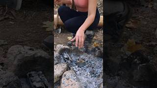 ASMR🌳 sweet girl bushcarft the wood🥰 outdoors survivalskills survival [upl. by Aerbas425]