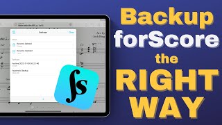 Backup your forScore Library — the CORRECT Way — before it’s too late [upl. by Gutow]