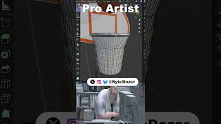 Noob vs Pro artist Making a BBall Hoop blendertutorial blender blendercommunity blender3d b3d [upl. by Mota]