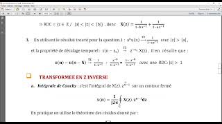 cours traitement du signal sur la transformée en Z avec exercices [upl. by Londoner512]