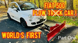 Worlds First Fiat 500 Plow Car [upl. by Ledairam]